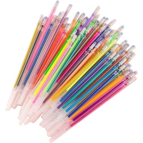 PPYY-Neutral Pen Refills for Children Adults Coloring Books Paintings Graffiti Handmade Diaries (Mixed Colors 0.8mm)