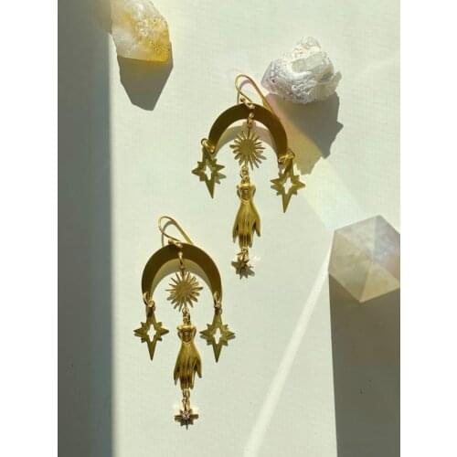 Handmade Celestial Magic Earrings Celestial Magic Witchcraft Jewelry