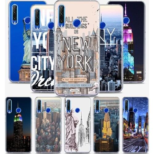 New York Fashion Silicone Cover For Honor 30 30S 30i 9 10 9A 9C 9S 9N 10i 10X 9X Lite Pro 5G Phone Case