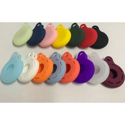 Silicone Soft Cover Protective Case for Apple Airtags Shockproof Keychain Sleeve Locator Tracker Anti-lost Shell