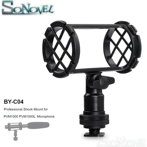BOYA BY-C04 Camera Video Microphone Shock Mount For BY-PVM1000 BY-PVM1000L Rode NTG-1 NTG-2 NTG-3 NTG-4 19mm-25mm Shotgun Mic