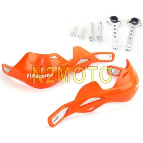 Universal Kit Orange Motorcycle MX ATV Dirt Racing Bike Handguard 7/8" 1-1/8" Hand Guard Brush Bar for SX EXC XCF SXF XC