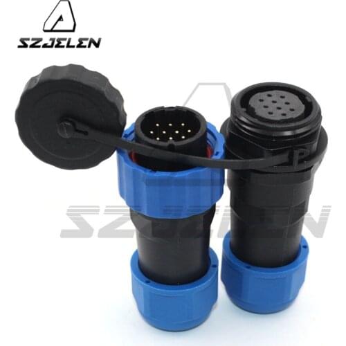 SD20 Waterproof Docking Aviation 10Pin IP68 power cable connector 5A waterproof solder wire connectors 10pin plug and socket