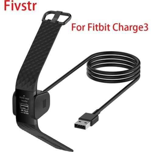 Charger For Fitbit Charge 3 Chip Protection USB Charging Cable Cord Clip Replacement Cradle Dock For Fitbit Charge4 Parts