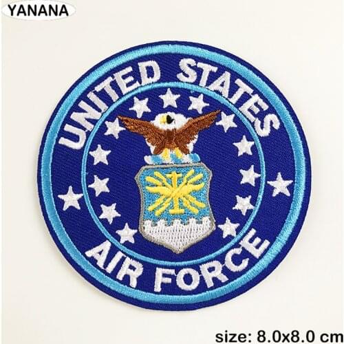 Air force Badge Patches for Clothing DIY Stripes Applique Clothes Stickers Iron on Creative Badges Parches