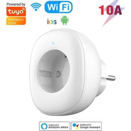 1/4Pcs Smart Home 10A Wifi Switch Socket Timing EU Plug Tuya / Smart Life App Remote Control Compatible With Alexa Google Home
