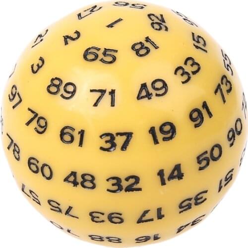 100 Sided Polyhedral Dice D100 Multi Sided Acrylic Dices for Table Board Game XXUF