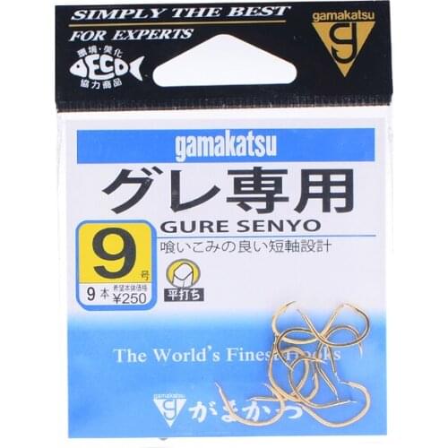 2packs/lot High Strength Gamakatsu Gold Barbed Fishing Hooks Boat Raft Fishhook Lure Worm Fishing Tackle Sharp Raft Barbed Hook