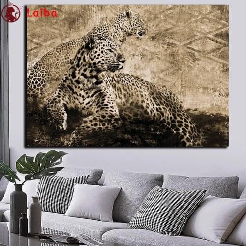 5D DIY Diamond Painting Abstract art, animal, leopard cross stitch full square/round diamond mosaic embroidery