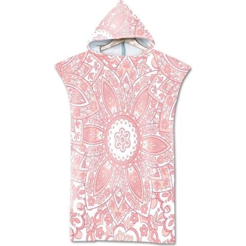 Drop Shipping Microfiber Geometric Adult Bath Towels Beach Towel Bathrobe Cloaks Hooded Swimming Bath Towels