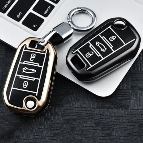 Car Key Case For Peugeot 208 301 308 308S 408 508 2008 3008 4008 Auto Accessories Zinc alloy luminous Parts 2008 2018 2019 2020