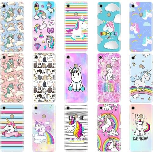 TPU Back Cover For Huawei Honor 8A JAT-LX1 Soft Silicone Cute Rainbow Unicorn Phone Case For Huawei Honor 8A pro JAT-L41 Case