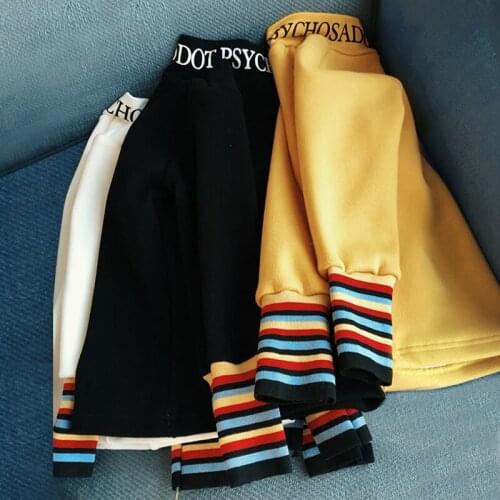 Kids Shirts Autumn Winter Thicken Plus Velvet Casual Striped Long Sleeves Tops for Girl Kids Clothes 4 5 6 7 8 9 10 Y Girl Shirt