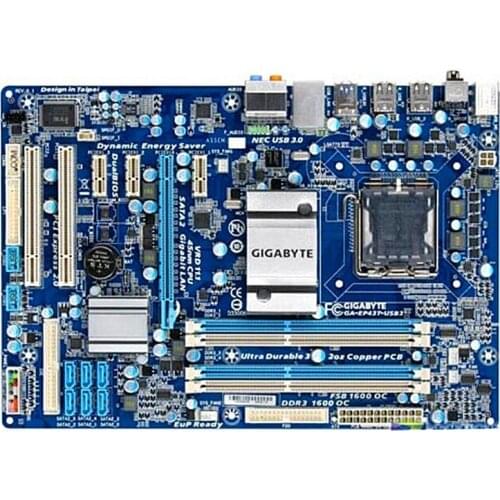 For Gigabyte GA-EP43T-USB3 Used Motherboard EP43T-USB3 P43 LGA 775 USB3.0 DDR3