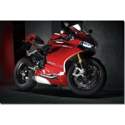 Ducati 1199 Panigale Motorbike Poster Canvas Cloth Fabric Print for Home Decor Wall Art Painting