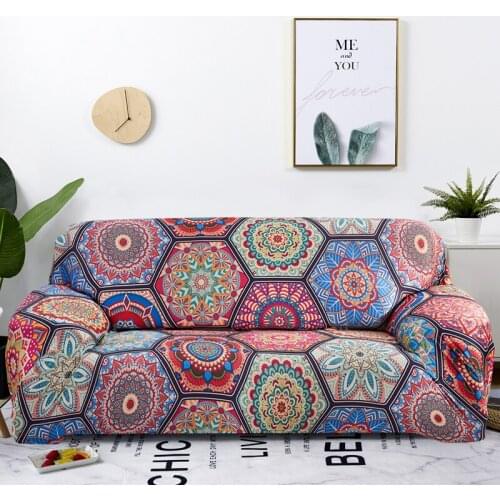 Bohemia Elastic Slipcovers Sofa Universal Sofa Cover Cotton Stretch Sectional Couch Corner Cover Sofa Cover for living room pets