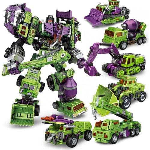 COMIC CLUB IN-Stock NBK 6pcs/set Bulldozer Bonecrusher Scrapper Gravity Mixmaster Hook Builder GT Devastator KO Transformation
