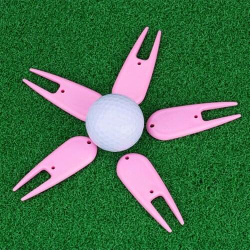 2Pcs Golf Divot Repair Tool Pitch Groove Cleaner Golf Pitchfork with Golf Marker Drop Ship Golf Pitch Fork Pitch Relief Outdoor