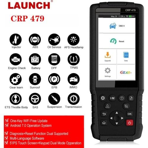 LAUNCH X431 CRP479 OBD2 Scanner Touch Screen Coder Reader 16 Reset ABS TPMS DPF IMMO Key EPB Oil Reset Car Diagnostic Tool