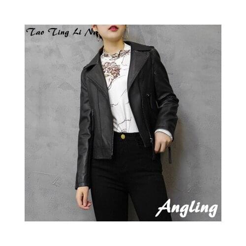 Top brand Spring 2020 Women Genuine Real Sheep Leather Jacket W15 high quality