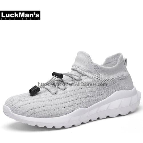 LuckMan Men Shoes Comfortable Black Men Casual Shoes Fashion Sneakers for Men Leisure Shoes Soft Outdoor Zapatillas Hombre