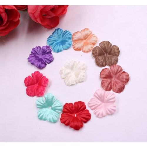 100pcs mini silk rose petal leaf artificial flower wedding home decoration DIY wreath hat material gift box clip clip flower