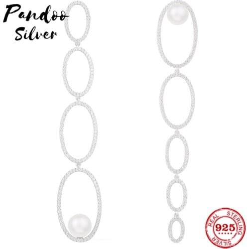 Fashion Charm Copy 1:1 Copy, Asymmetric Dropping Earrings With Pearls For Women Luxury Jewelry New Year Christmas