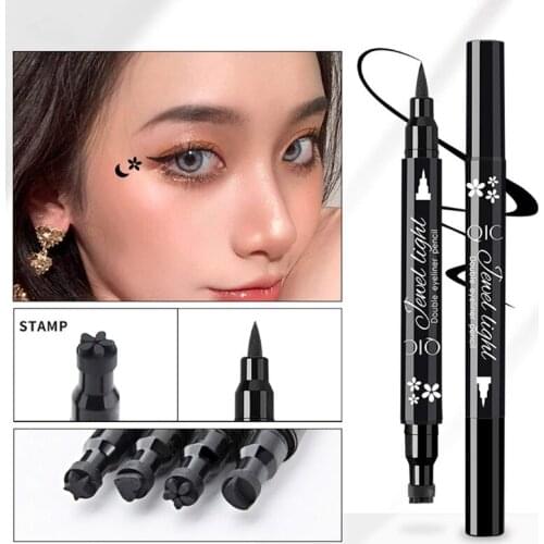 8 Pcs Liquid Eyeliner Set,Double-Side Eyeliner Stamp Pen Eyeliner Tattoo Tool Waterproof Smudge-proof Eyeliner Stamp