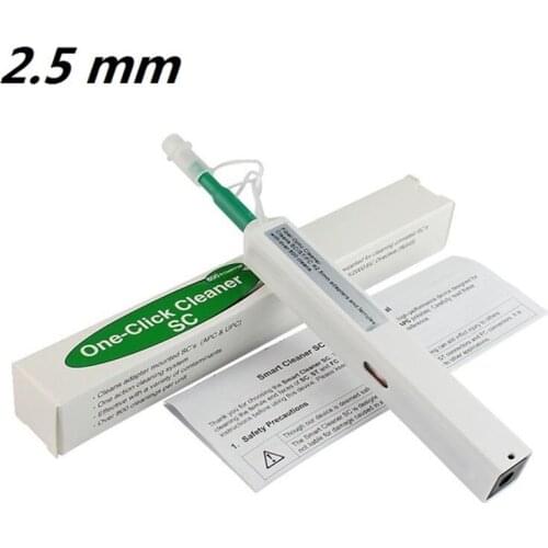 Optic cleaning 2.5mm 800 times ftth One-Click otdr Fiber Optic Connector Cleaner Pen for SC ST and FC Adapters