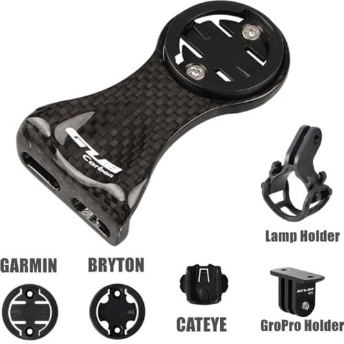 Original Carbon Garmin Bryton Cateye mount for the front bicycle Computer handlebar with Gropro Lamp holder bike Accessories