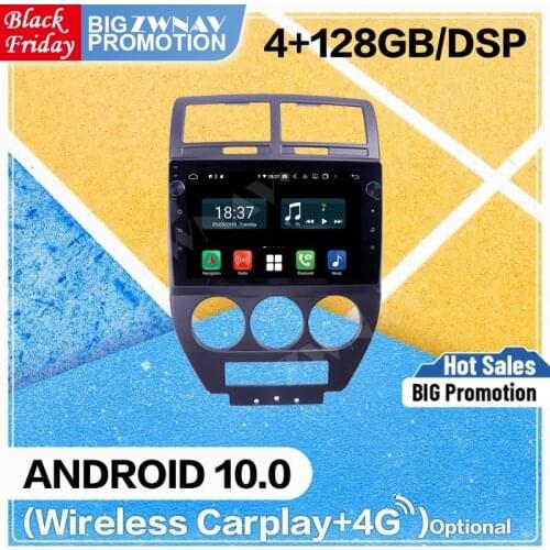128G DSP Carplay Android Screen Player For Jeep Compass MK 2006 2007 2008 2009 2010 GPS Navigation Radio Audio Stereo Head Unit