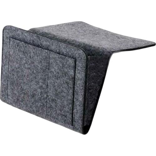 Bedside Felt Storage Bag with Pockets Bed Sofa Desk Hanging Organizer for Phone Magazines Tablets Remotes JR Deals