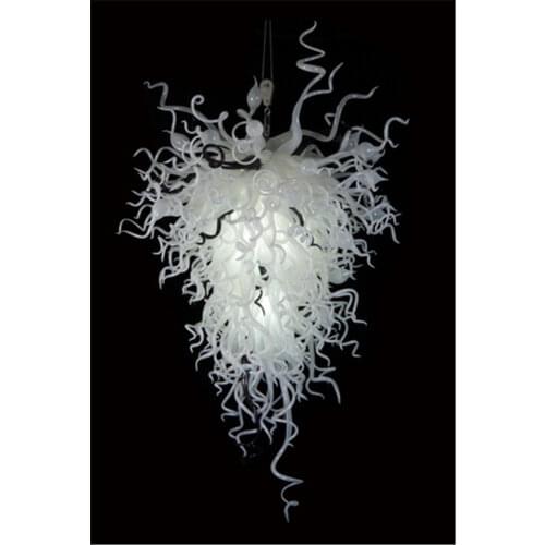Creative Design White Big 100% Hand Blown Glass Chandelier Home Art Decoration