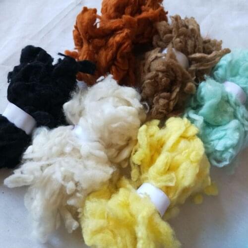 WFPFBEC alpaca Curly Fiber for Wool Felt Needle Felting especially for Poodle/Bichon and Sheep 60g 10g/color 6colors