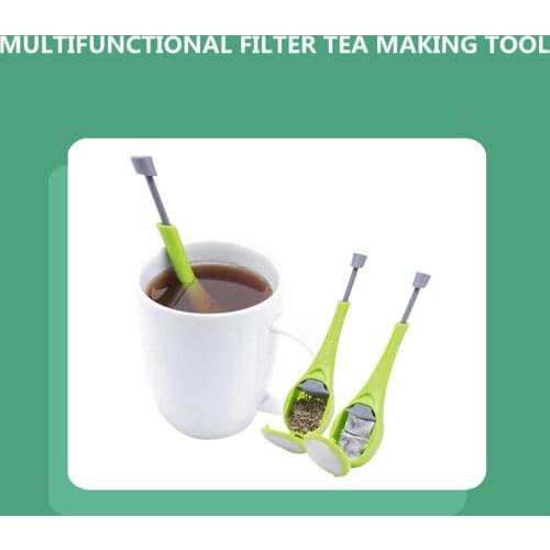 Tea Infuser Plastic Tea Coffee Strainer Reusable Tea Bag Built-in plunger Healthy Intense Flavor Measure Swirl Steep Stir&Press