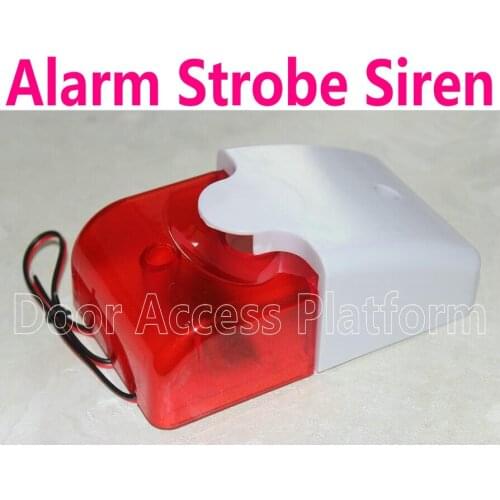 Alarm Strobe Siren 105+-3DB/1m DC12V For Access Control System, Security system Sound alarm Silent alarm by stroboscopic lamp