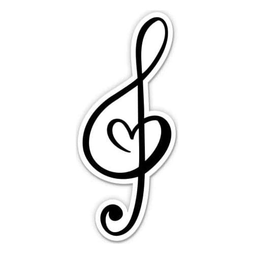 GT Graphics Express Treble Clef Music - Vinyl Sticker Waterproof Decal