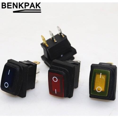 KCD1 mini waterproof 12V led lamp 3pins power small rocker switch 10A 125V 6A 250VAC