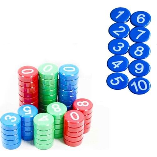 XRHYY 1-10 Arabic Number Round Fridge Magnets Refrigerator Whiteboard Map Calendar Lockers File Cabinets For School Home Office