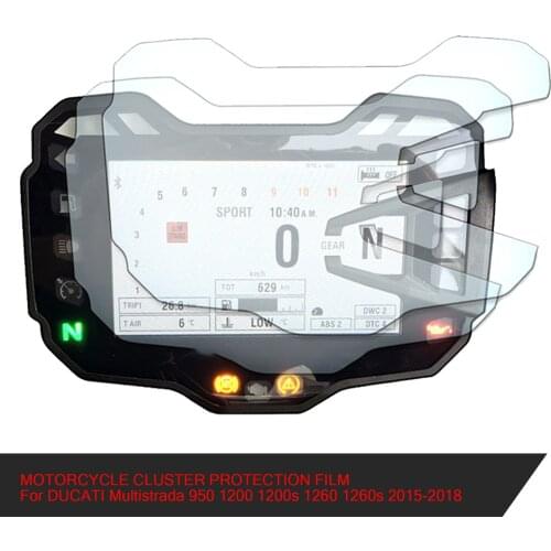 For DUCATI Multistrada 950 1200 1200S 1260 S 2015 - 2018 Motorcycle Scratch Cluster Screen Dashboard Protection Instrument Film
