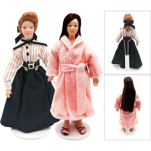 1:12 Dollhouse Miniature Dolls Dollhouse Figures Kids Toys Houses Little Girls Figures 5 Year Olds Dollhouse