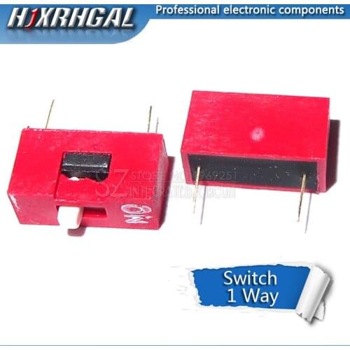 10PCS DIP Switch 1 Way 2.54mm Toggle Switch Red Snap Switch Wholesale Electronic hjxrhgal