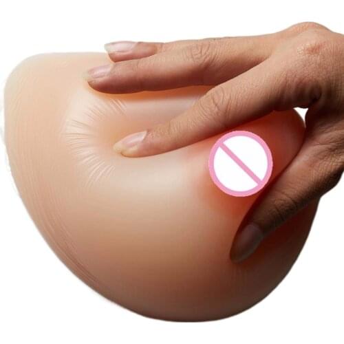 Women 1000g/pair Adhisive False Silicone Breast Form with Stick Boobs Tits for Shemale Drag Queen Aritificial Chest Vagina D Cup