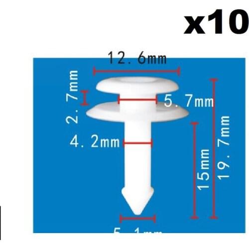 10x Nylon Retainer Clips Fit For Honda