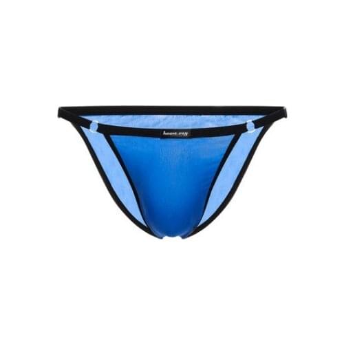 2018 brand howe ray Mens sexy lingerie sexy solid ice silk underwear Men transparent breathable mens gay G-strings underpants