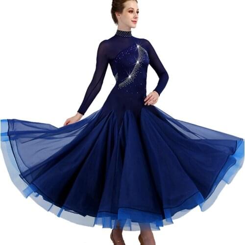 2019 New Costume Sale Ballroom Dance Skirts Newest Design Woman Modern Waltz Tango Dress/standard Competition Dress MQ068