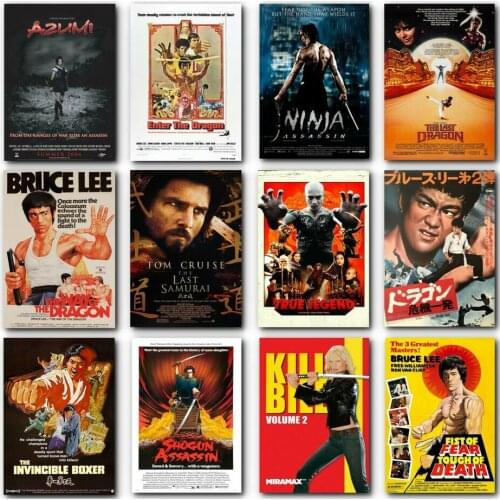 42style CLASSIC Martial Movie Bruce Lee Art Film Print Silk Poster for Your Home Wall Decor 24x36inch