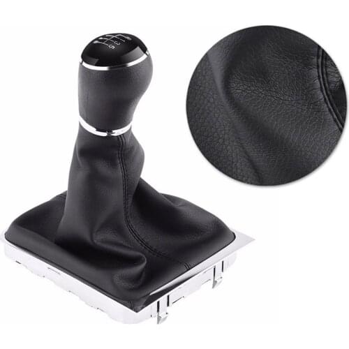 5/6 Speed Car Styling Manual Gear Shift Knob Gaiter Boot Frame Base Cover Shift Knob Cover For Golf 7 Passat B70 2011 - 2015