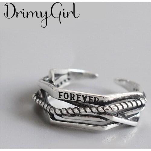 Boho Gothic New Letter Rings For Women Men Jewelry Birthday Gift Romantic Wedding Engagement Drop Shipping