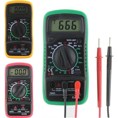 Xl830l Mini Digital multimeter Voltmeter Ammeter Multimeter AC DC volt ohm tester LCD Component test current multi meter